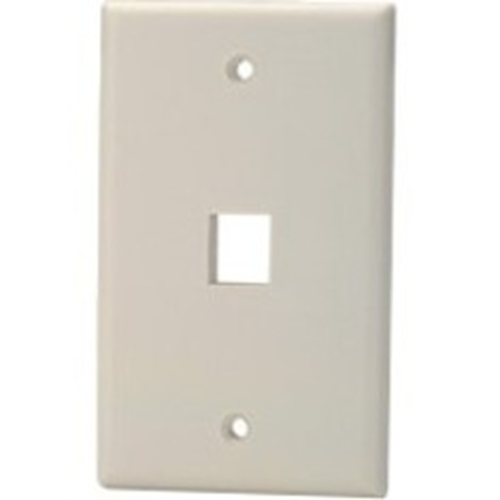 Signamax 1-Port Single-Gang Keystone Faceplate, Light Ivory