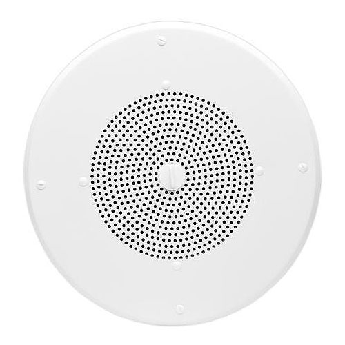 Valcom V-1020C 8 in. Ceiling Speaker with Removable Volume Control, Semi-Gloss White
