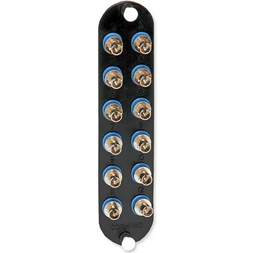 Corning CCH-CP06-25T Closet Connector Housing (CCH) With ST Adapters, Multimode (OM1), (6) Simplex Adapters for 6-Strand Fiber, Beige