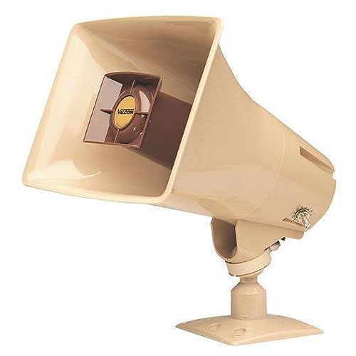 Valcom V-1030C One-Way, 5 Watt Amplified Horn, Beige