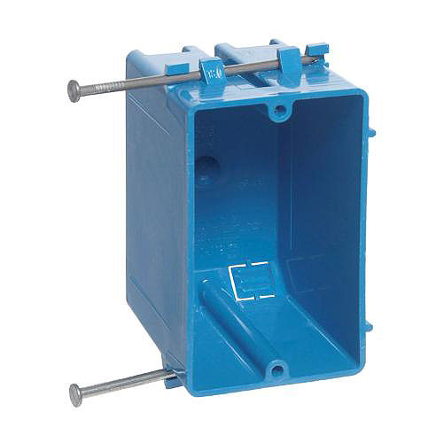 Carlon B120A-UPC Switch/Outlet Box, 1-Gang, Non-Metallic