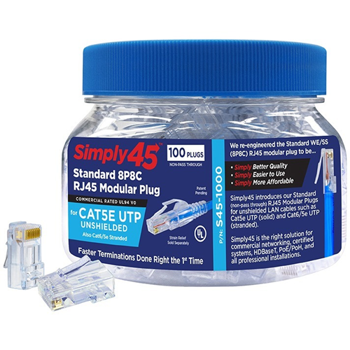 SIMPLY45 S45-1000 - Cat5e Unshielded - Standard WE/SS RJ45