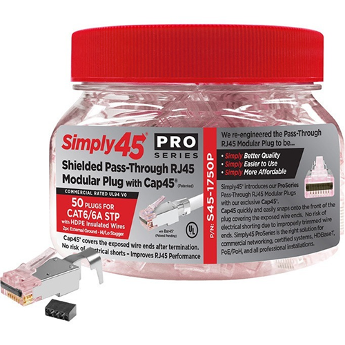 Cat6/6a Proseriesrj45 Red Stp 50pc