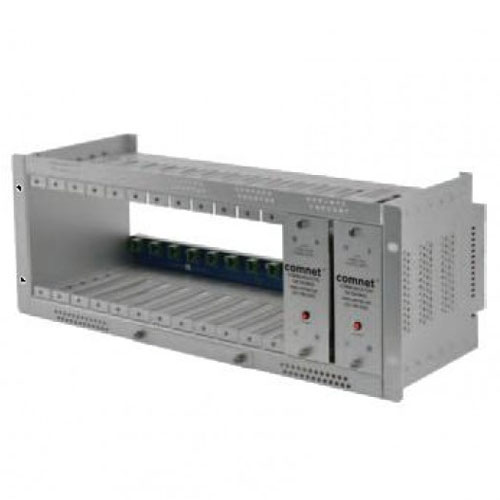 ComNet C2 Rack Mount Card Cage With Redundant Power Supply, 19” Rack (US AC Power Cord)