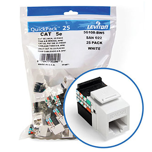 Leviton GigaMax 5e Channel-Rated Keystone Jack
