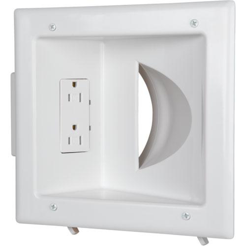 DataComm Recessed Low Voltage Media Faceplate