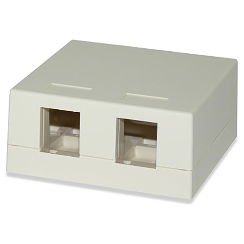 2 Port Surface Mount Box Light Ivory