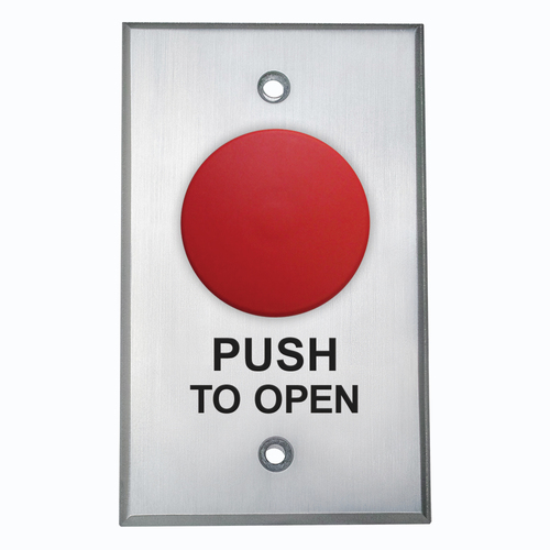 Push/Pull, N/O, Maintained, Red Only Button