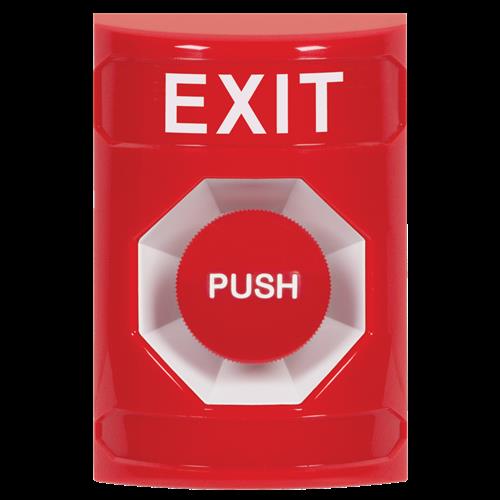 Safety Technology Red Momentary Ss 'no Cover''exit' -English