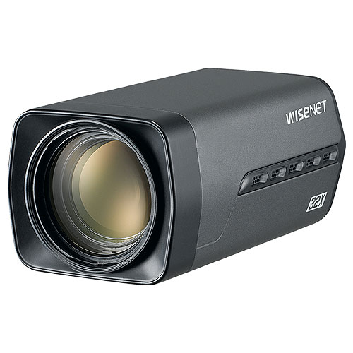 Hanwha HCZ-6320 2MP WiseNet HD+ Zoom Box Camera, WiseNet HD+ AHD or CVBS Formats, True WDR (120dB), 32X Optical Zoom