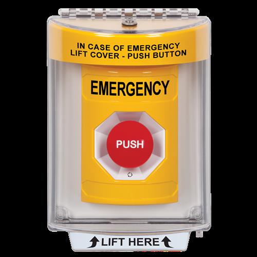 Safety Technology Yellow Turn To Reset Stopper Station With Flush Mo