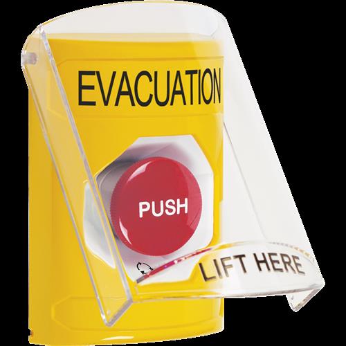 Safety Technology Ylw Turn To Reset Stpr St W/Shield-Evacuation-Eng