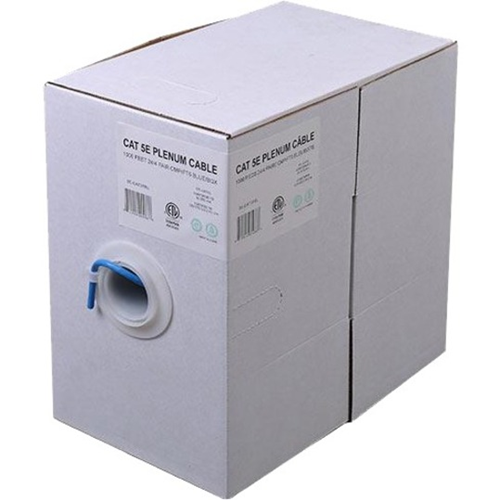 A Wire 1000ft. Cat5E 24/4 Plenum CMP/FT6 - Blue
