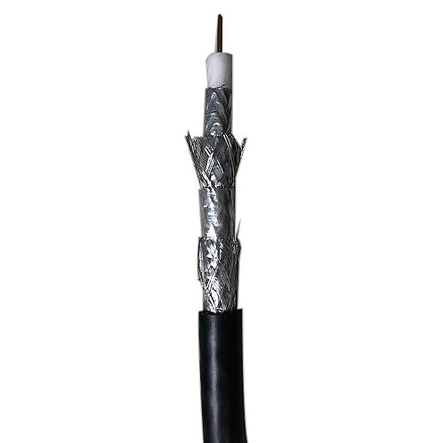 A Wire RN-7001508 RG6 Quad-Shielded CATV, Non-Plenum 18AWG CCS, 500 ft pull box, Black