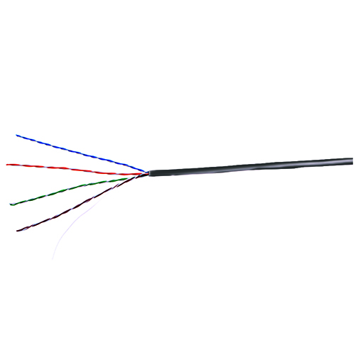 A Wire 1000ft. CAT 5 24/4 Riser Rated Cable - Black
