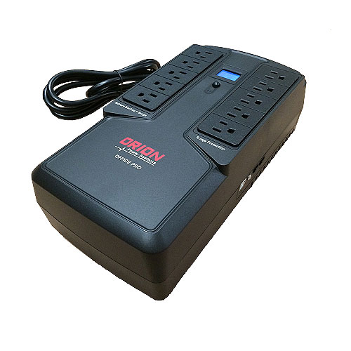 Orion Power OP750U-LCD Office Pro LCD Flat Style 750VA/450W UPS Battery Backup with Touchscreen LCD