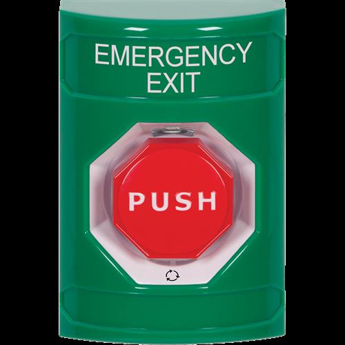 Safety Technology Green Push Button, Turn To Reset, 