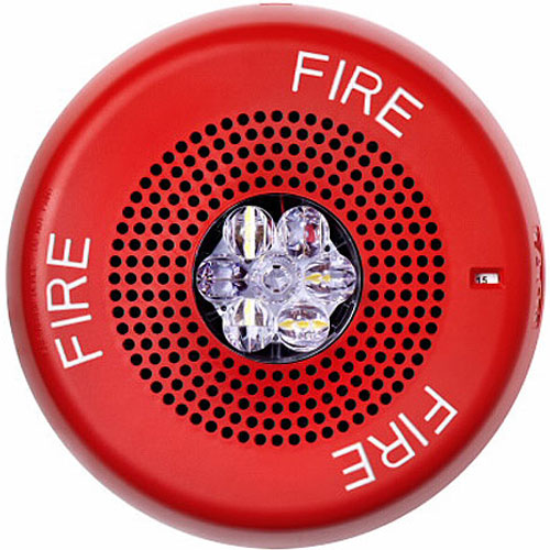 Eaton ELSPSTRC Eluxa Ceiling Mount Speaker Strobe, Red