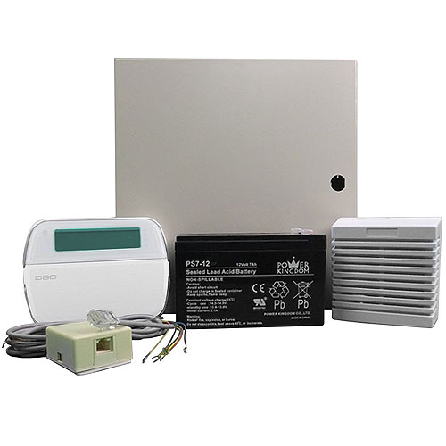 DSC KIT32-PWR5CP01NT PowerSeries 8-32 Zone Hybrid Kit with Cabniet and Panel