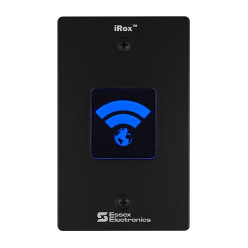 Essex Electronics IRX-2B iRox High Frequency iCLASS SE Reader, Single Gang, Black Faceplate