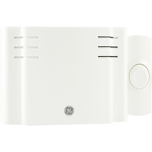 GE Battery Operated 8-Chime Wireless Door Chime, White