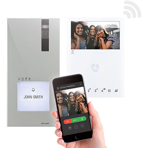 Comelit Single-Family Kit W/ Quadra and Mini Hands-Free SB
