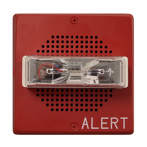 Eaton Wheelock ET70-24MCW-ALR ET70 speaker strobe, 1/8 to 8 watts, Xenon, wall, white, ALERT, clear lens, 15/30/75/110 cd, 25/70V, Indoor