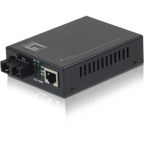 LevelOne 10/100BASE-TX to 100BASE-FX SMF SC Converter, 40km