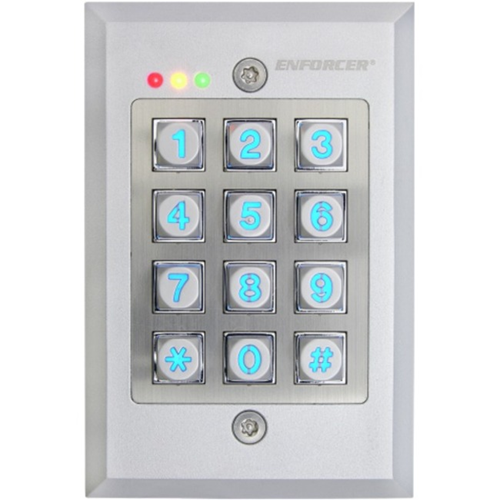 Enforcer Vandal Resistant Flush-Mount Access Control Keypad