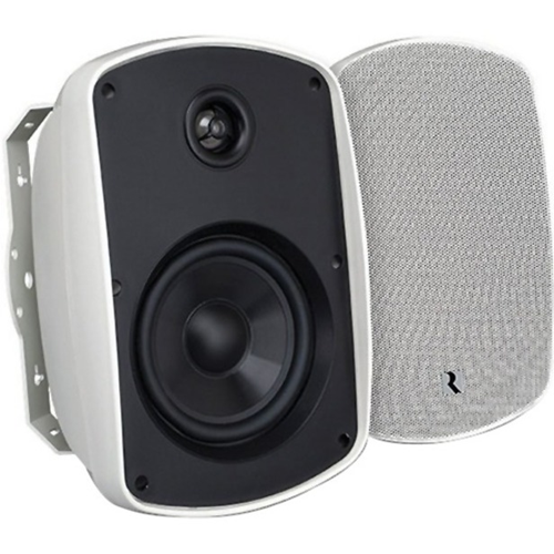 Russound OutBack 5B45 2-way Outdoor Bookshelf, Pole Mount, Corner Mount, Tabletop, Shelf Mount Speaker - 100 W RMS - White