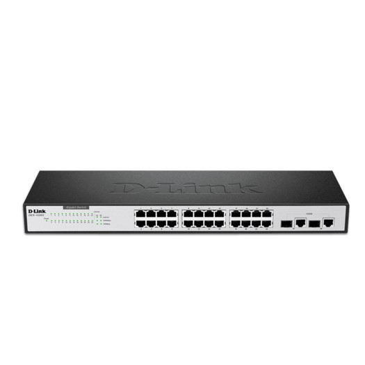 24-Port 10/100 Swtch, 2gigabit Ports, Rackmount