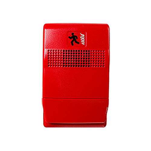 PIEZO HORN RED MARKED FIRE 24V DC
