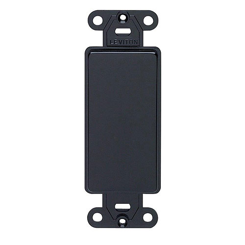 Leviton 80414-E Decora Blank Insert, Black