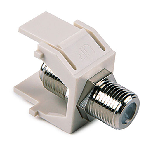 F Connector Module, Office White In Color