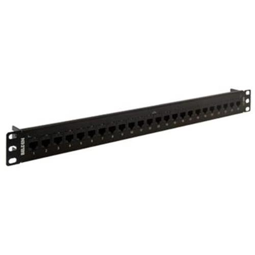 Belden AX103253 CAT6+ KeyConnect Patch Panel, 24-port, 1U, Black
