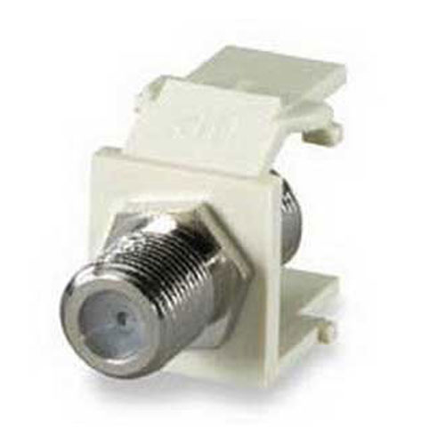 Signamax F-Type Keystone Connector Module, 1 GHz, Dark Ivory