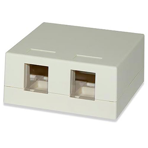 2-Port Surface Mount Multimedia Box Whi