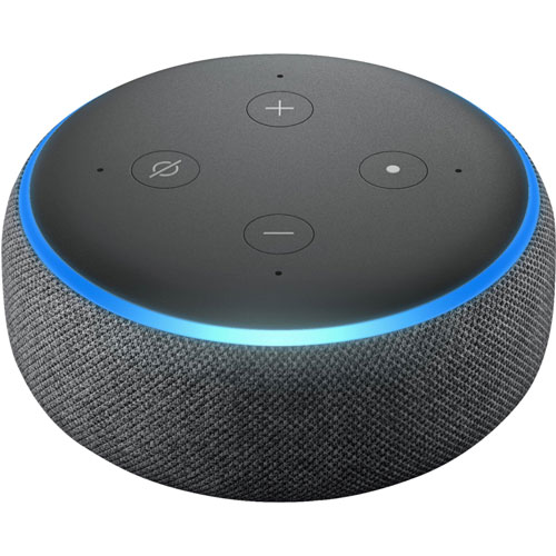Amazon B07FZ8S74R Echo Dot (3rd Gen) Smart Speaker with Alexa, Charcoal