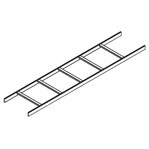 Ladder Tubular 12 In X 10ft Black