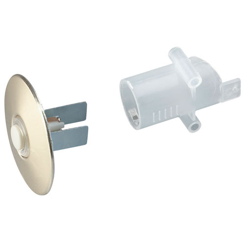 STUCCO PUSH BUTTON SATIN NICKL