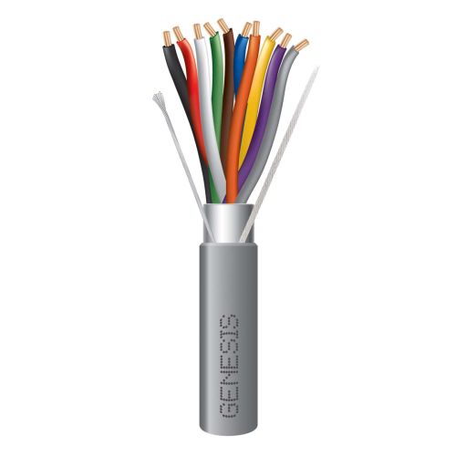 Genesis 22081009  22 AWG 10C Str Shielded Riser, Gray, 1000 ft. Reel
