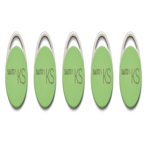 SALTO KS Keyfob, 5 Pack, Green PFD04KGKS-5