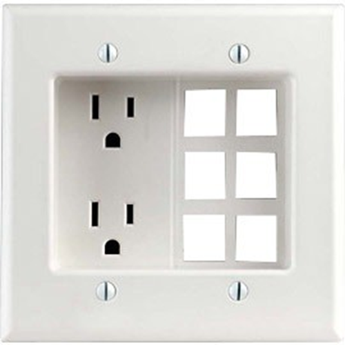 2 GANG DEVICE WITH DUPLEX RECEPTICLE 15 AMP