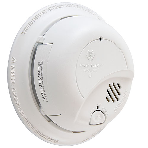 BRK Electronics 9120LBL First Alert 120V AC/DC Smoke Alarm, 10YR Lithium Battery, Locked Battery Drawer