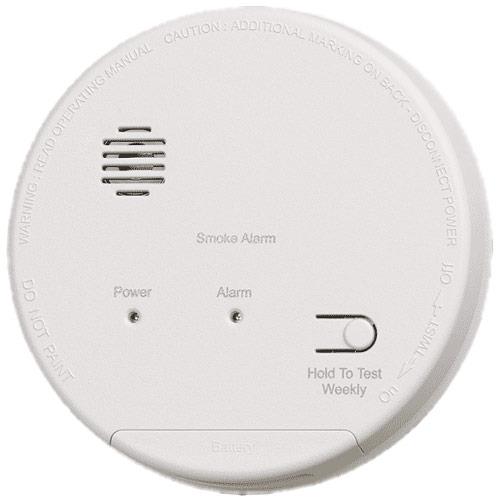 Gentex S1209 Photoelectric Smoke Alarm, 120 VAC with 9V Battery Back-Up Single/Multiple Station Smoke Alarm