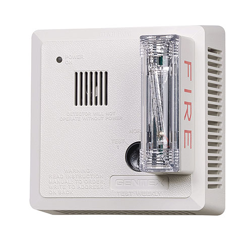 Gentex 7139CS-C Photoelectric Smoke Alarm with Visual Signaling Appliance with Battery Backup, Ceiling Mount, Form C, 177 Candela