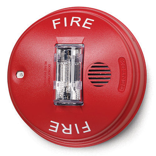 Gentex GCC24CR GCC 24VDC Selectable Candela, Low Profile Evacuation Horn/Strobe, Red
