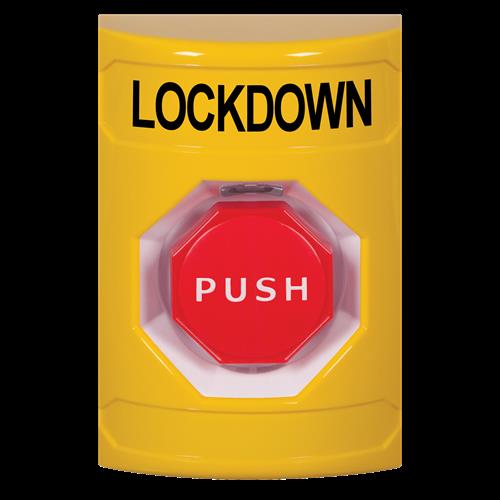 STI Stopper Station Yellow, Illumintaed Key to Reset Push button, Lockdown Label