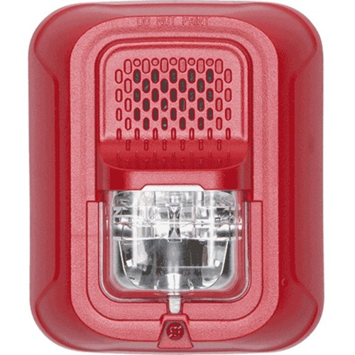 System Sensor Chime Strobe, Wall, Red
