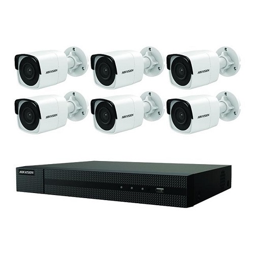 Hikvision 8-Channel 4K NVR & (6) 8mp Outdoor Bullet Cameras